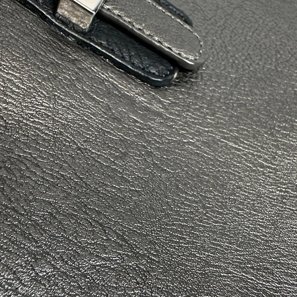 Dark Metallic/Shimmer Faux Leather Handbag/Laptop Tote